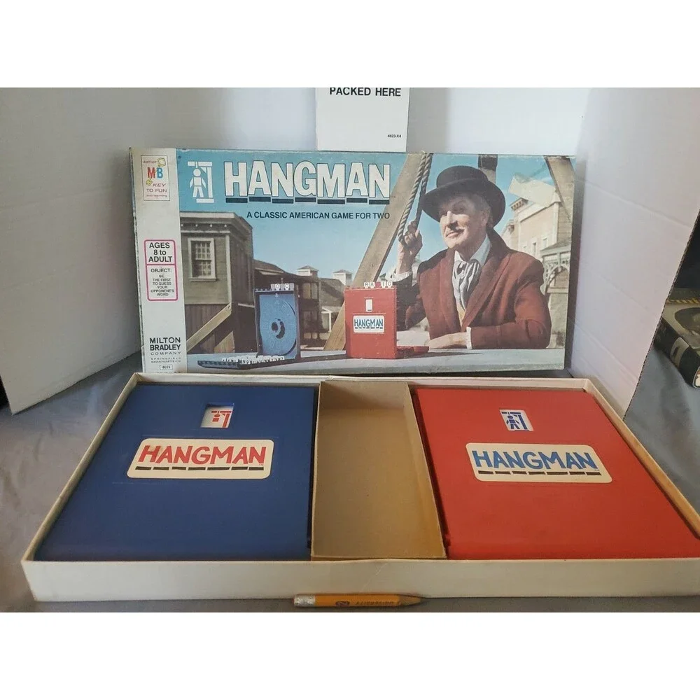 Vintage 1976 Hangman Board Game Vincent Price Milton Bradley Complete #4623
